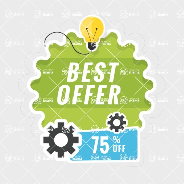 Sale Banner Templates Collection - Best Offer Badge Design Vector